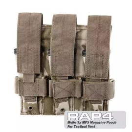 Modern Combat Sports MOLLE Triple MP5 Magazine Pouch (British DPM Desert) Clearance Item