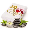Abc Casa Gift Towel for 30th Birthday with Embroidered Hearts