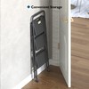 BONTEC 3-Step Ladder, Folding Step Stool, 600lbs Max Load Capacity,
