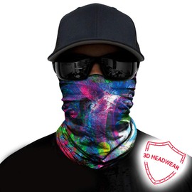 Obacle Seamless Bandana for Rave Face Mask Dust Wind Sun Protection Galaxy Tube Mask Headwear Bandana for Women Men Festival Party Motorcycle Riding Fishing Outdoor (Starry Sky Multicolor)