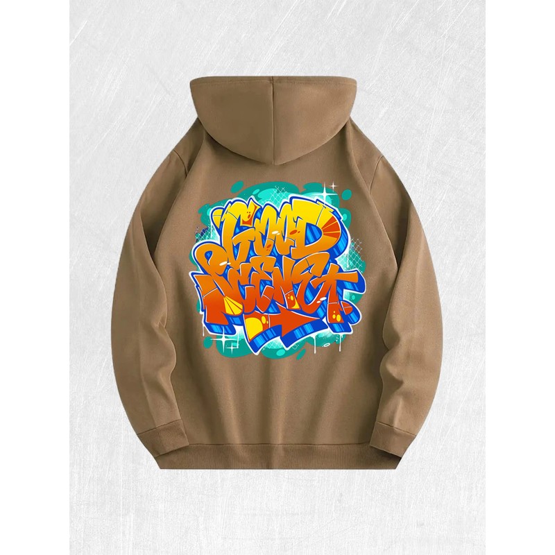GOOD VIBES Graffiti Hoodie 100% Cotton US Warehouse 7 ColorsColor: