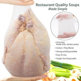 Eselect 24” Soup Socks - Pack of 10, Cooking Bags for Making Flavorful Soup Stock, Broth & Stew, Clam Bags, Steamer & Boiling Bags, Food Storage Bags