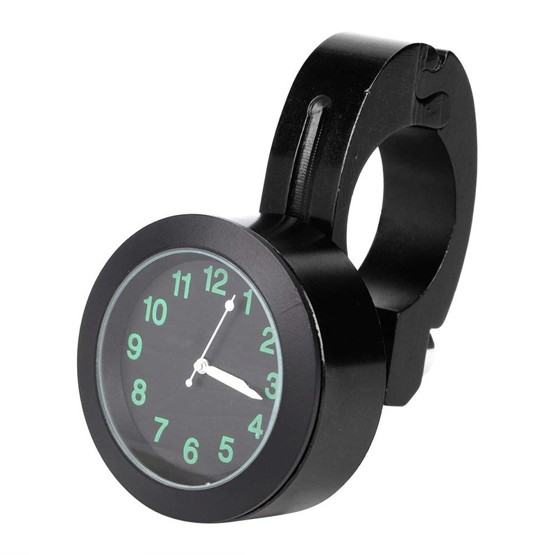 Nikou Motorcycle Handlebar Clock, Waterproof Aluminum Alloy Handlebar Mount Clock