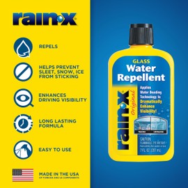Rain-X 800002243 Glass Treatment, 7 oz. - Exterior Glass Treatment To Dramatically Improve Wet Weather Driving Visibility During All Weather Conditions