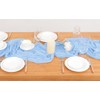 Jimtx 12pcs Light Blue Cheesecloth Table Runner Bulk 22×120 inch