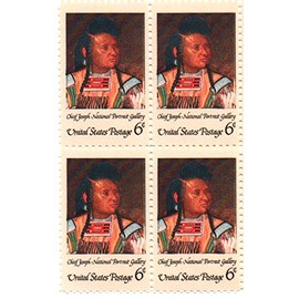 US Postage Stamp 1968 Chief Joseph Issue Block Of 4 Stamps Scott #1364