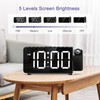 OQIMAX Projection Alarm Clock, Digital Projector Clock with 180° Projector,