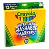 Crayola Ultra Clean Washable Markers, Broad Line, 12 Count