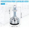 PATIKIL 4PCS 1.6" Base Diameter M10 Screws Carbon Steel Adjustable