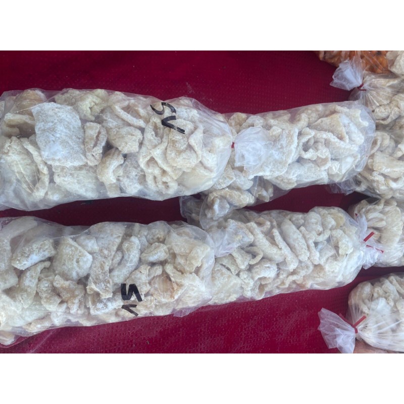 Carolina Style pork cracklins/ BUTTON STYLE fried pork fat with