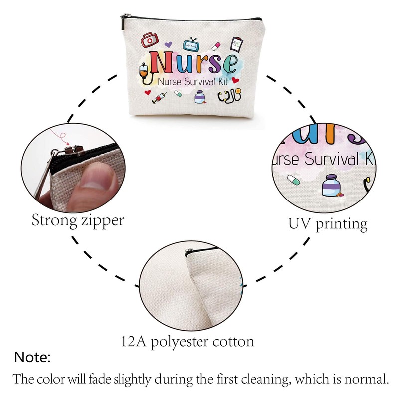 CREATCABIN Nurse Practitioner Bag Nurse Survival Kit Bag Polycotton Cosmetic