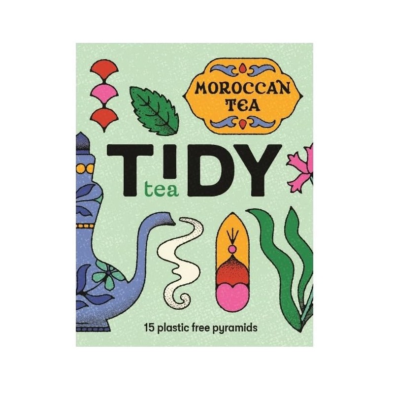 Tidy Tea, Moroccan Tea, 4 x 15 Plastic Free Pyramid