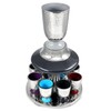 Elegant Display Kiddush Cup Wine Fountain Set - Hammered Metal