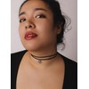 Sacina Hippie Boho Layered Star Choker Necklace, Black Choker, Choker