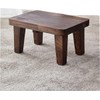 Tung wood step stool with non-slip rubber feet, small step
