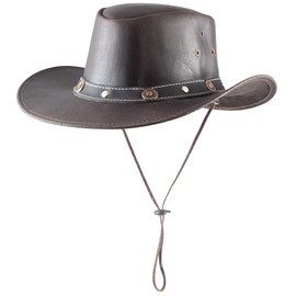 PFIFF Texas Cowboy Hat - L, Brown