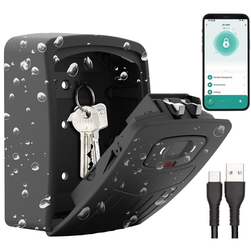 Xcase Key Safe Wi-Fi: Smart Key Safe with Fingerprint Recognition