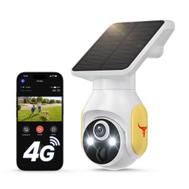 LinkSear 4G LTE Cellular Solar Security Camera Wireless Outdoor
