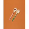RICE Set of 2 melamine teaspoons teaspoon 'Winter Paradise', MELSP-SHW23XC