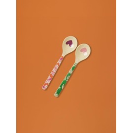 RICE Set of 2 melamine teaspoons teaspoon 'Winter Paradise', MELSP-SHW23XC