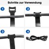 Honyear Reusable Cable Ties in 3 Different Lengths - 190