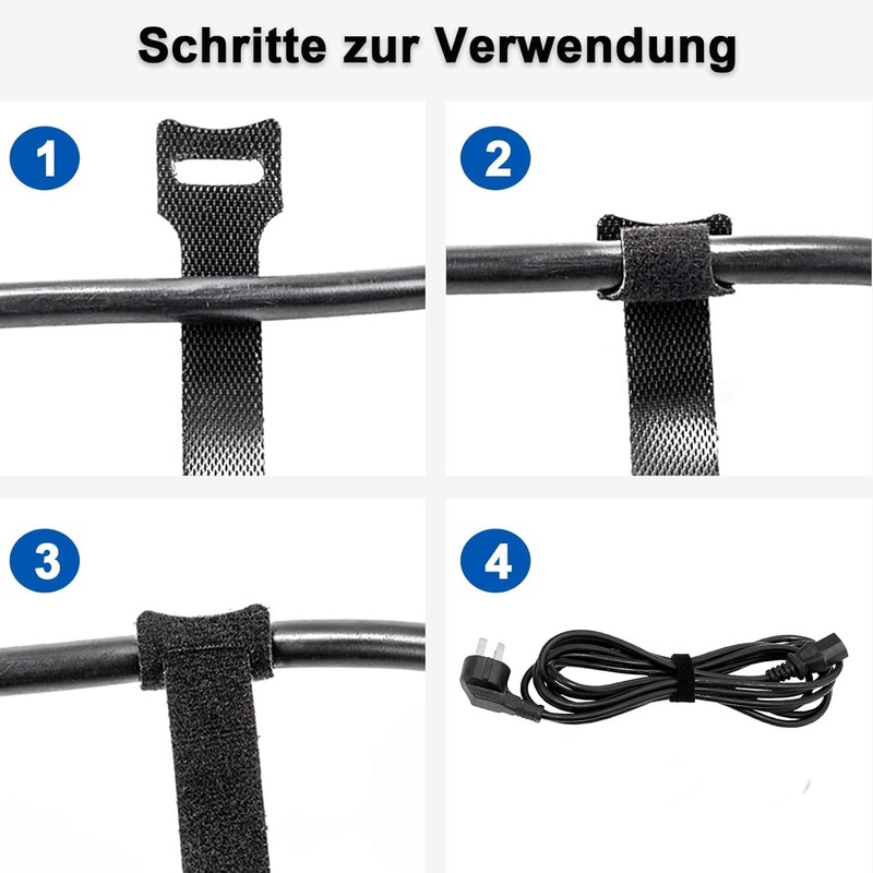 Honyear Reusable Cable Ties in 3 Different Lengths - 190