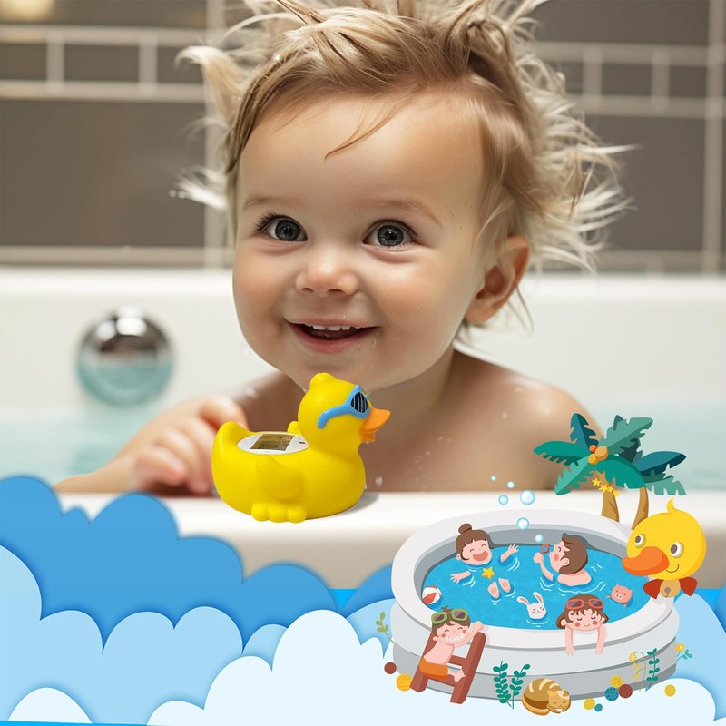 Baby Bath and Room Thermometer - Floating, Auto Sleep Mode,