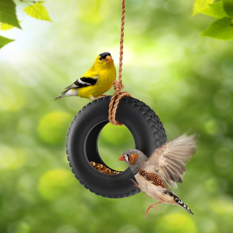 Genuine Fred Swing TIME Tire Swing Bird Feeder - 5132177