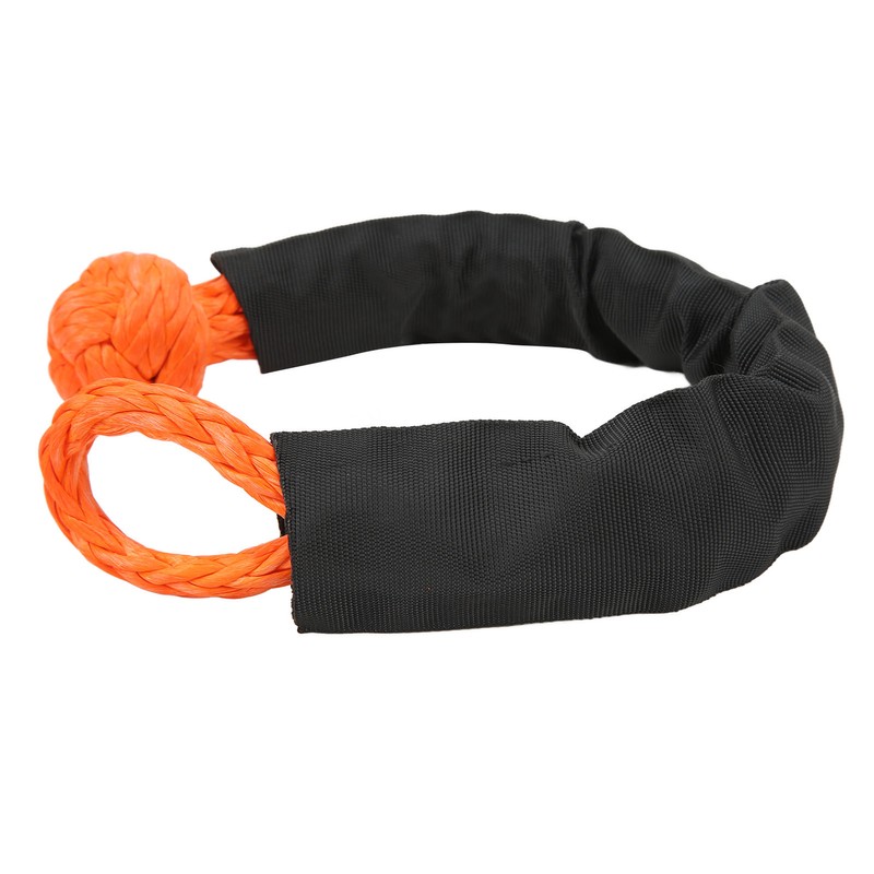 9mm Soft Shackle Recovery Rope 2PCS Orange Portable Lightweight 14