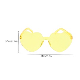 [Milisten] 10pcs Heart Glasses Valentine's Day Eyewear Valentine's Day Accessories Novelty Sunglasses Valentine's Day Party Eyewear Wedding Sunglasses Pc