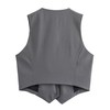 Happy Cherry Women's Plain Suit Vest Button Under V-Neck Vest