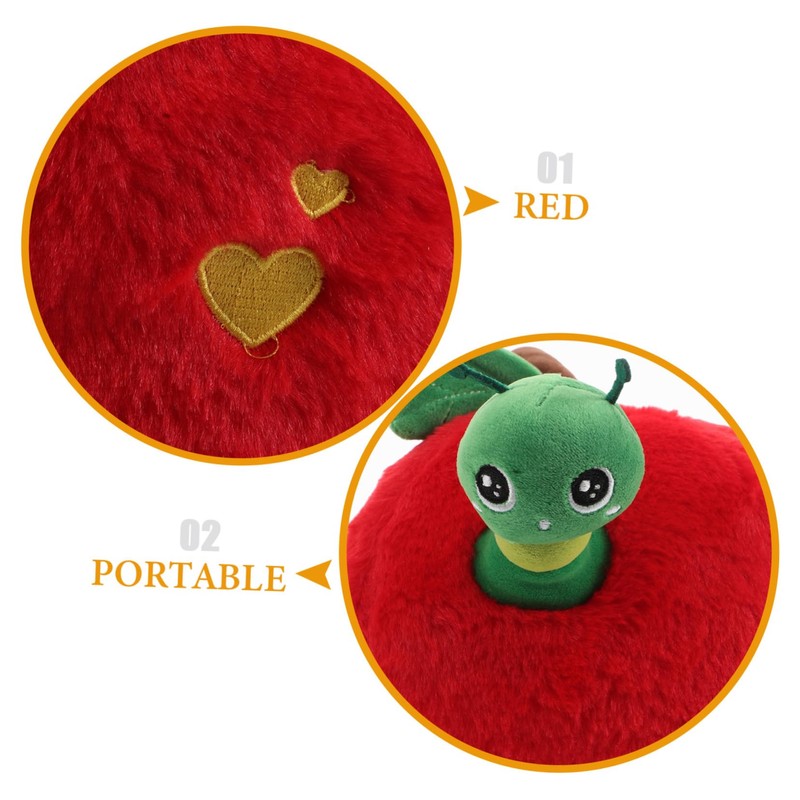 Hohopeti Realistic Apple Plush Throw Pillow Soft Fruit Stuffed Cushion
