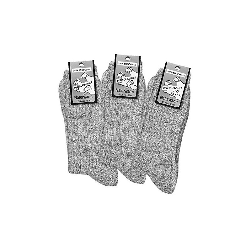 Wowerat Health Socks Pack of 3 with Plush Sole 100%