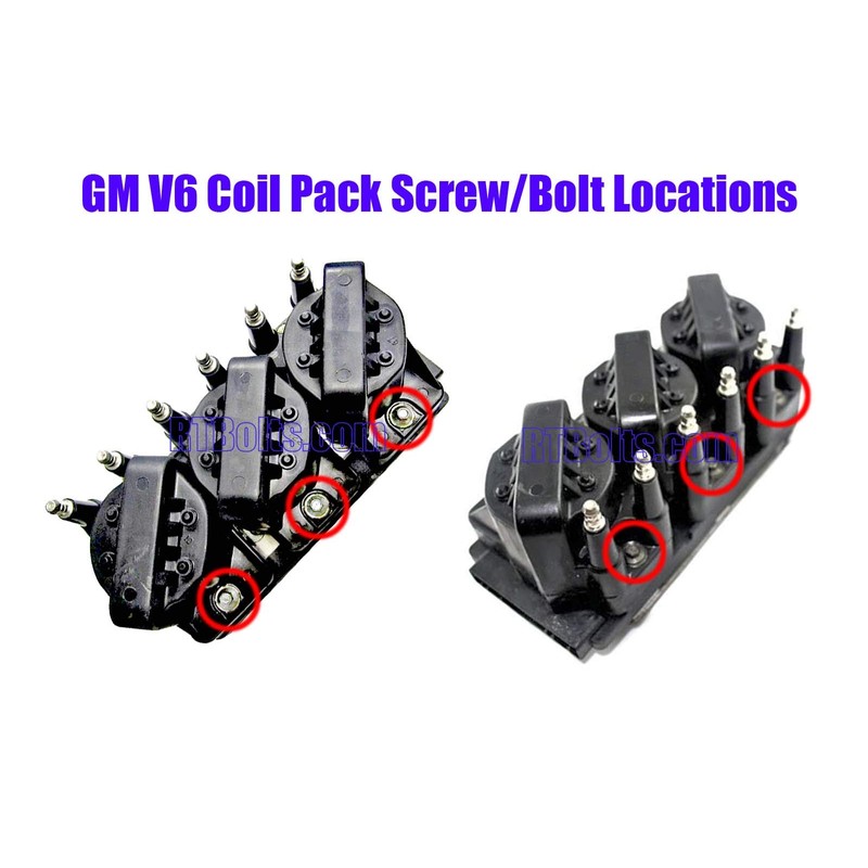 GM V6 Coil Pack Stainless Screws/Bolts for 2.5 2.8 3.0