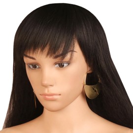 Touchstone Indian Bollywood Fashion Handcrafted Designer Jewelry Light Weight Hoop Baali Earrings in Copper Or White Or Antique Gold Tone for Women., Metal, No Gemstone