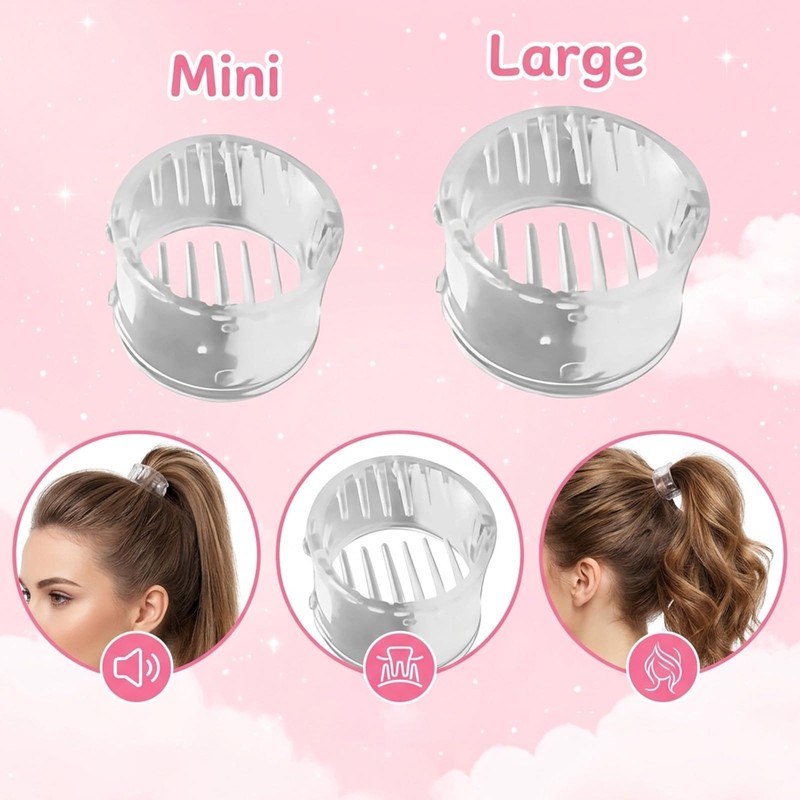 2 PCS Pony Popper, Ponytail Clip Hair Volume Clips, Claw