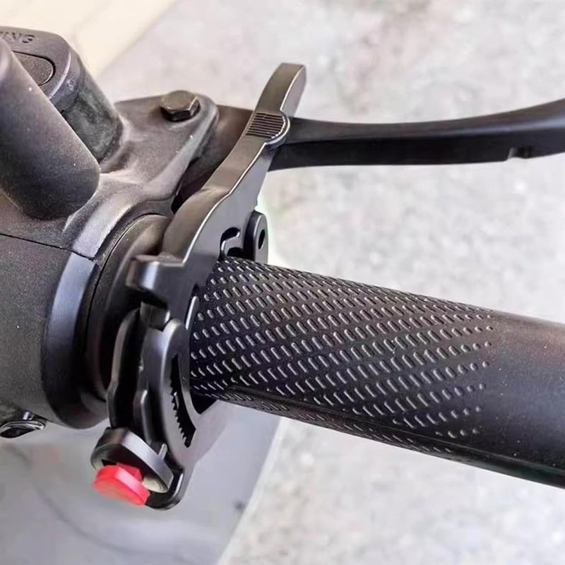 Motorcycle Throttle Cruise Control Clamp, Black, Universal Handlebar Mount, Easy