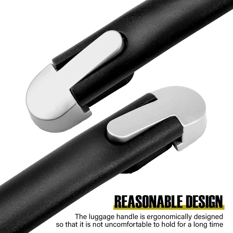 FERCAISH 2 Pack Suitcase Handle Replacement, Black Plastic & Zinc