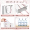 Yeaqee 12 Sets White Gift Bags with Ribbon Handle Tissue