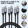 Hrbzo USB C to USB C Cable 100W 5A 3-Pack