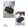 Travel Bag Black Large Capacity Compartment Design Waterproof Oxford Cloth