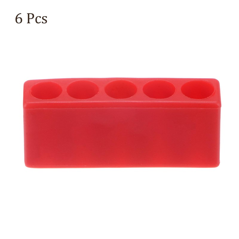 HARFINGTON 6pcs Plastic Hex Shank Screwdriver Bit Holder Organizer 5