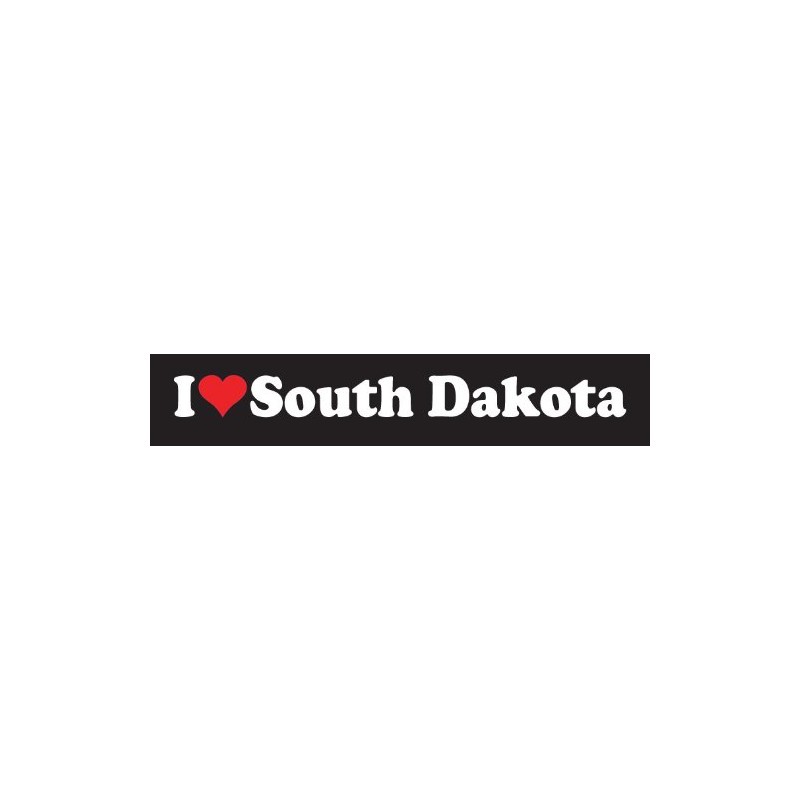 I Love Heart South Dakota State Vinyl Sticker Decal.