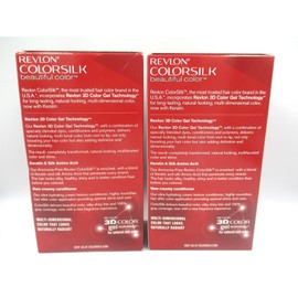 Revlon Relvon ColorSilk Beautiful Color 48 Burgundy Permanent Hair Dye - Lot of 2