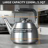 SADOMAIN Tea Kettle, Whistling Stovetop Tea Kettle, Large Capacity Teapot