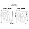 100 mm / 4 in Black Round Air Vent Grille