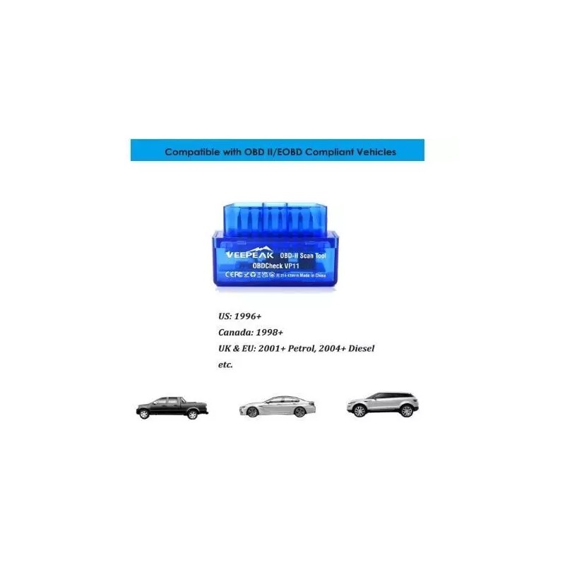 Veepeak Mini Bluetooth OBD2 Scanner OBD II Car Diagnostic Scan
