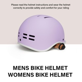 Ckorison Bike Helmet for Adult Men and Women, Bicycle Helmet for Commuting Road Biking Skating with Adjustable Dial Size 56-61cm (Lilac)
