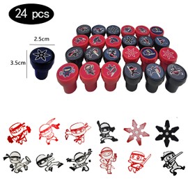 LTHOENG Pack of 24 Ninja Party Bags Children's Birthday Stamps, Children's Birthday Party Favours, Birthday Gifts for Boys and Girls, Advent Calendar Contents and Small Gifts for Children