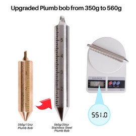 Cekegon Oil Gauging Tape, Sounding Tape Measure with 560g/20oz Stainless Steel Plumb Bob, Explosion-Proof Oil Tank Gauging Tapes-33Ft/10M